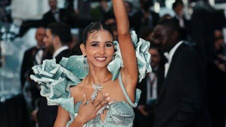 Nancy Tyagi wows Cannes for the second time with self-designed silver gown – Awaz The Voice