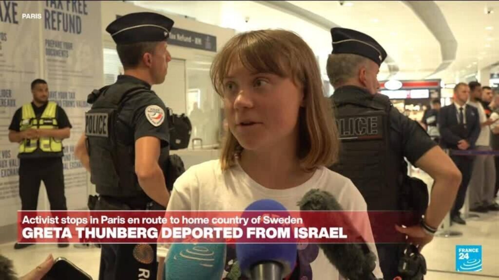 Greta Thunberg appears to fake being handcuffed as she arrives in France after being deported from Israel – New York Post
