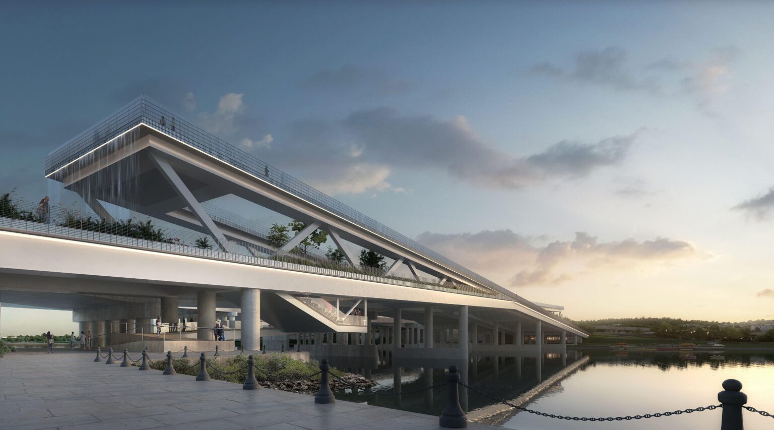 OMA wins competition to design anti-iconic bridge in lyon, france – Designboom