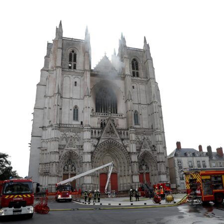 French Officials Investigate Arson After Fire Burns Through Nantes Cathedral – The Wall Street Journal