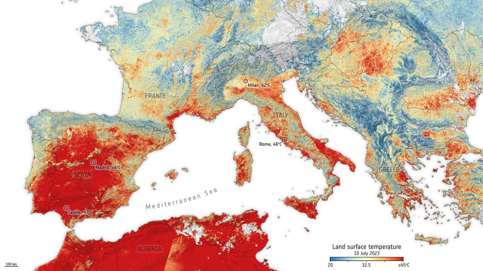 A heatwave scorches parts of Europe and fans wildfire threat in southern France – PBS