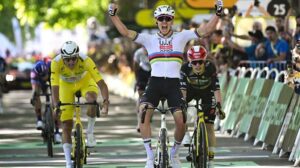Tour de France: Pogacar takes 100th win in thrilling stage four finish but denied yellow jersey – The Guardian