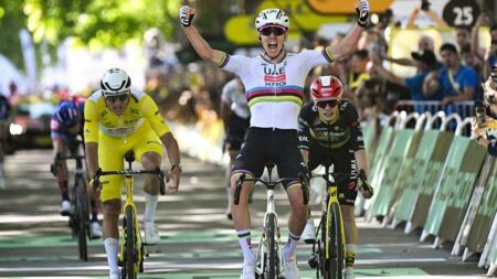 Tour de France: Pogacar takes 100th win in thrilling stage four finish but denied yellow jersey – The Guardian