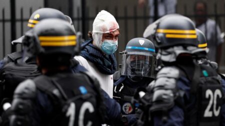 Riot police clash with ‘Block Everything’ protesters in Paris – Sky News