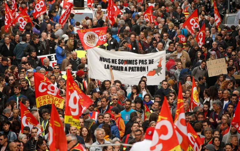Workers across France strike over budget cut plans – BBC
