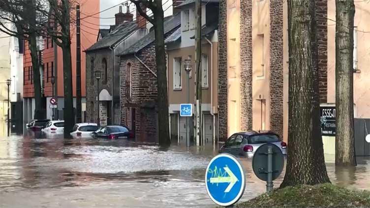 Storm Herminia Unleashes Devastating Floods, Submerging Cars Across Western France Cars submerged in Rennes as Storm Herminia floods parts of western France – Dunya News